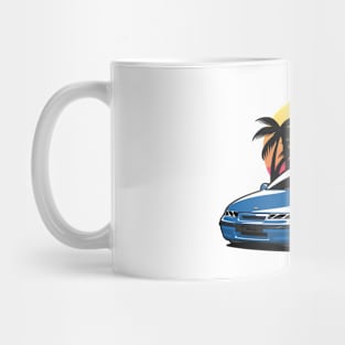 Blue Opel Calibra Classic Coupe Mug